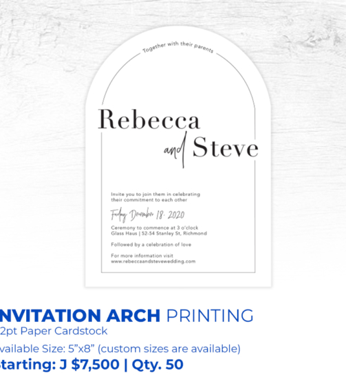 arch invitation printing and designs