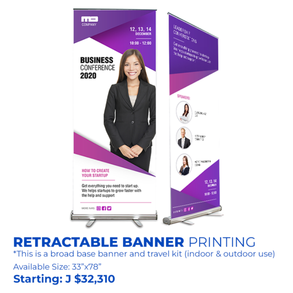 rectangle shaped banners printed and designed