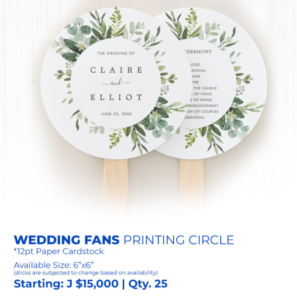 circular wedding fans