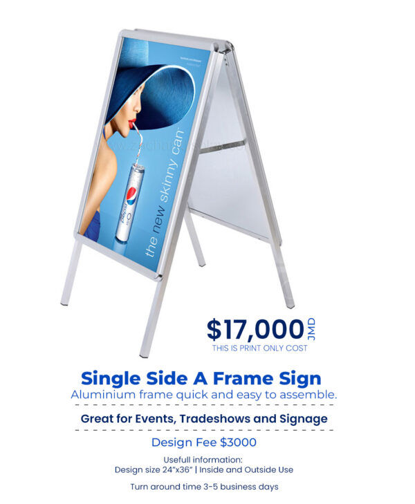 single side A frame banner