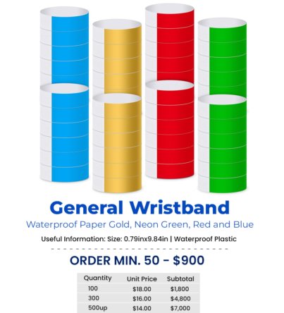 general wristbands by artbox