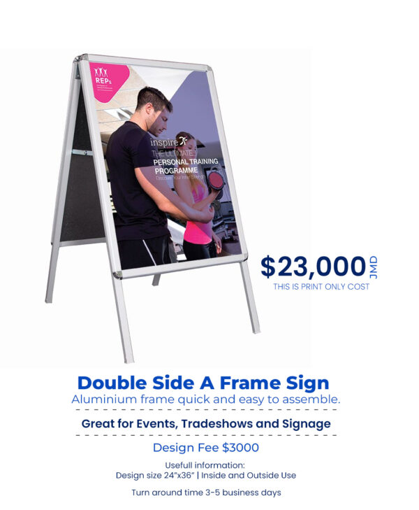 two sided a frame banner